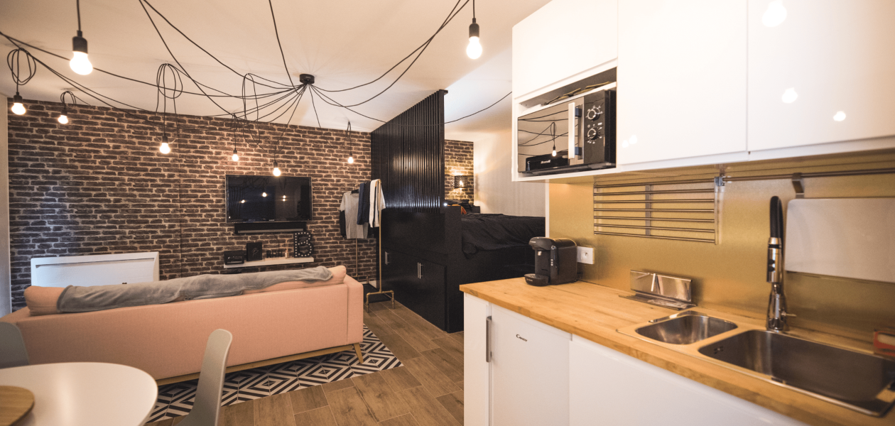 Photo rénovation airbnb tourcoing séjour